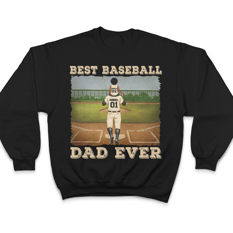 Meilleur papa de baseball de tous les temps - Cadeau pour papa - T-shirt personnalisé