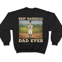 Meilleur papa de baseball de tous les temps - Cadeau pour papa - T-shirt personnalisé