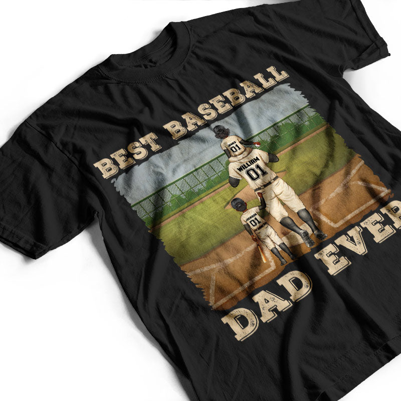 Meilleur papa de baseball de tous les temps - Cadeau pour papa - T-shirt personnalisé