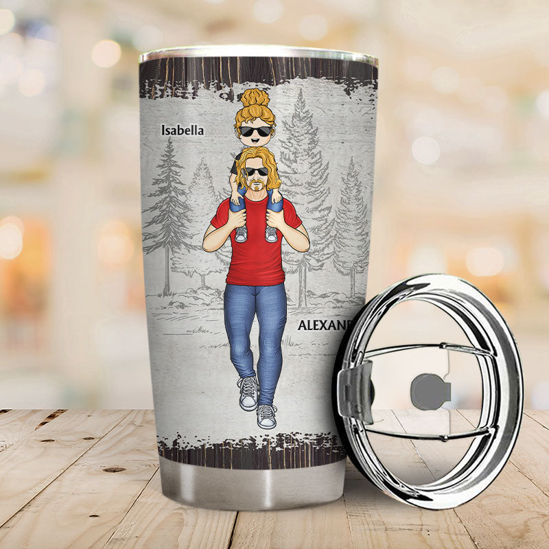 Dear Dad Great Job We're Awesome Thank You - Gift For Father And Grandpa - Personalized Custom Tumbler