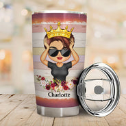 Queens Are Born In August - Gift For Women - Personalized Custom Tumbler