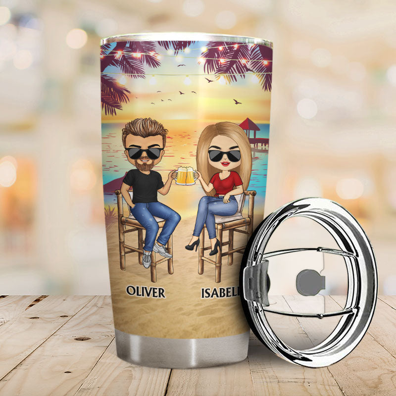 Here's To Another Year Of Bonding Over Alcohol Beach Besties - Gift For Friends - Personalized Custom Tumbler