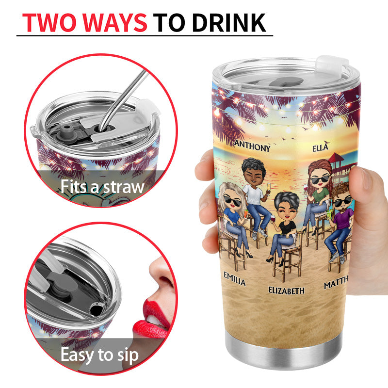 Here's To Another Year Of Bonding Over Alcohol Beach Besties - Gift For Friends - Personalized Custom Tumbler