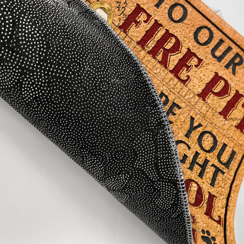 Paillasson personnalisé pour couple avec alcool et friandises pour chien