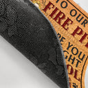 Paillasson personnalisé pour couple avec alcool et friandises pour chien