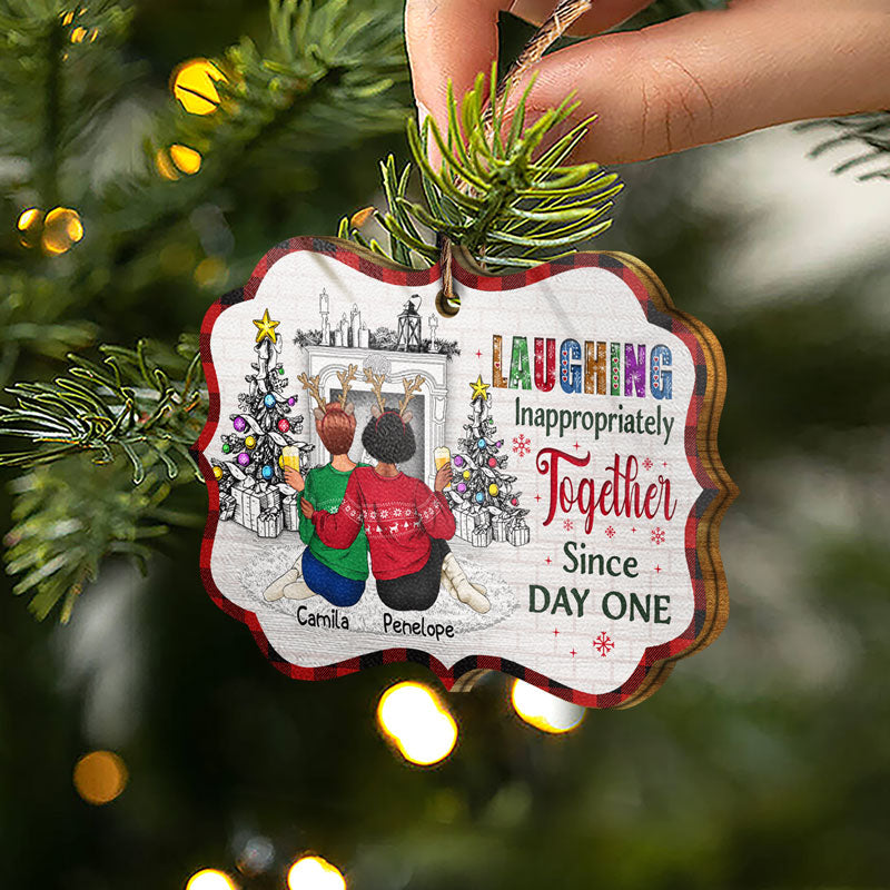 Work Made Us Colleagues But Our Potty Mouths - Christmas Gift For Best Friends And Colleagues - Personalized Wooden Ornament