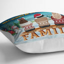 La famille, là où commence l'amour, ne finit jamais - Cadeau de Noël pour parents et grands-parents - Oreiller personnalisé