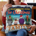 La famille, là où commence l'amour, ne finit jamais - Cadeau de Noël pour parents et grands-parents - Oreiller personnalisé