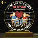 Annoying Each Other For Years And Still Going Strong - Anniversary, Birthday Gift For Spouse, Lover, Husband, Wife, Boyfriend, Girlfriend, Couple - Personalized Custom 3D Led Light Wooden Base
