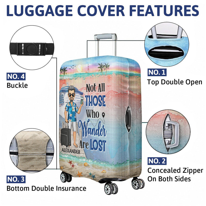 Juste une fille ou un garçon qui aime les croisières - Cadeau d'anniversaire pour lui, elle, enfant, amis, famille, voyage, vacances, plage, mer, amoureux des voyages - Housse de bagage personnalisée