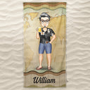 Traveling Beach Poolside Swimming Picnic Vacation - Birthday, Funny Gift For Her, Him, Besties, Family - Personalized Custom Beach Towel