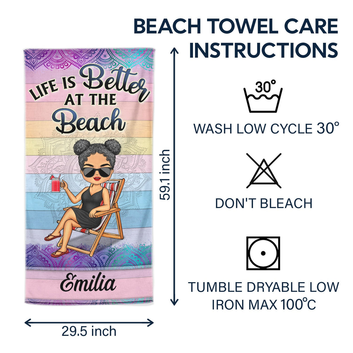 Just A Girl Who Loves Beaches Swimming Picnic Vacation Traveling - Birthday, Funny Gift For Her, Him, Besties, Family - Personalized Custom Beach Towel