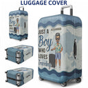 Just A Girl Who Loves Traveling Beach Vacation - Funny, Birthday Gift For Her, Him, Traveling Lovers - Personalized Custom Luggage Cover