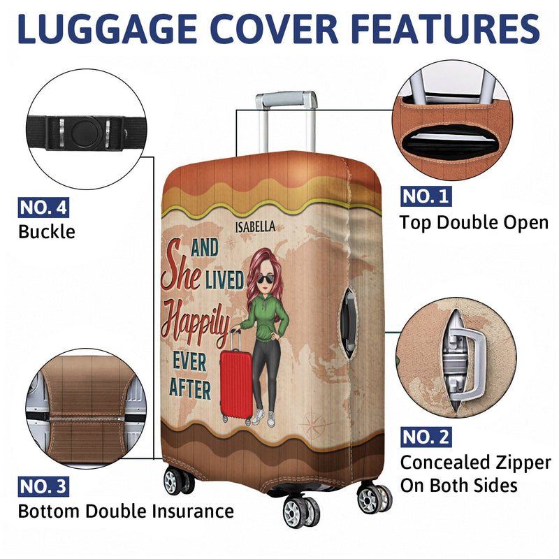 Just A Girl Who Loves Traveling Beach Vacation - Funny, Birthday Gift For Her, Him, Traveling Lovers - Personalized Custom Luggage Cover