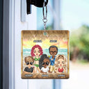 I Love You To The Beach And Back - Vacation, Anniversary, Birthday Gifts For Best Friends, Besties - Personalized Custom Acrylic Keychain