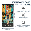 Girls' Trip I'll Bring The Alibi Retro Beaches Swimming Picnic Vacation Traveling - Birthday, Funny Gift For Her, Besties, Family - Personalized Custom Beach Towel