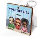 You Are The Reason I Don't Punch People At Work - Funny, Anniversary, Birthday Gifts For Colleagues, Coworker, Besties - Personalized Custom Wooden Keychain