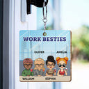 You Are The Reason I Don't Punch People At Work - Funny, Anniversary, Birthday Gifts For Colleagues, Coworker, Besties - Personalized Custom Wooden Keychain