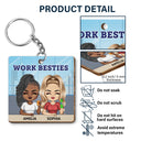 You Are The Reason I Don't Punch People At Work - Funny, Anniversary, Birthday Gifts For Colleagues, Coworker, Besties - Personalized Custom Wooden Keychain