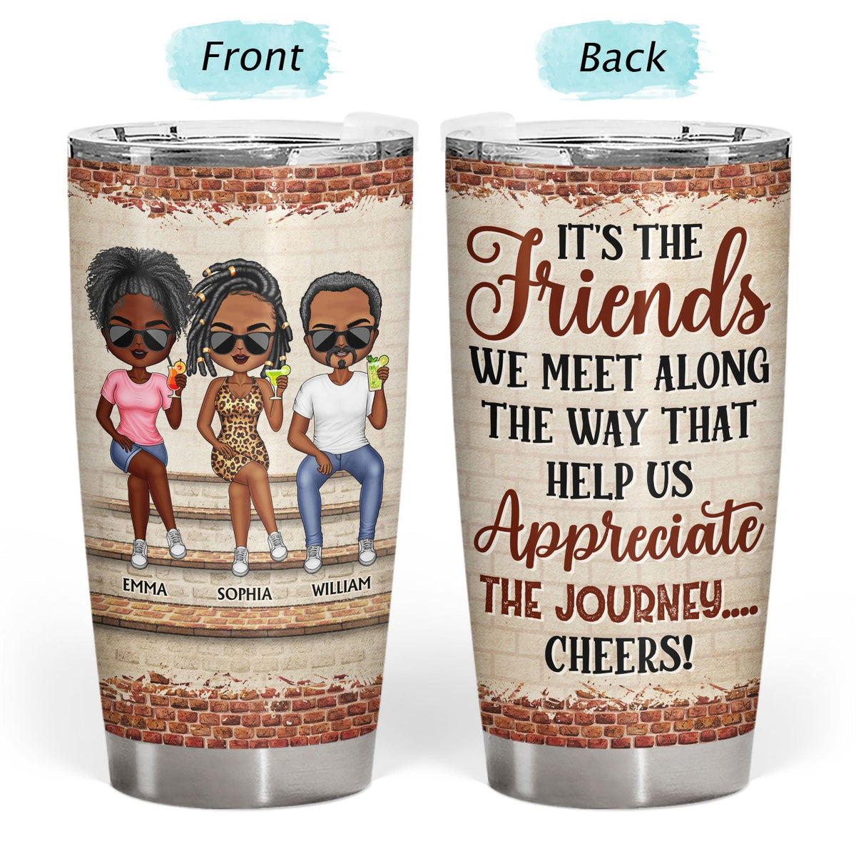 We're Not Sugar And Spice And Everything Nice We're Sage And Hood Best Friends Dark - Bestie BFF Gift - Personalized Custom Tumbler