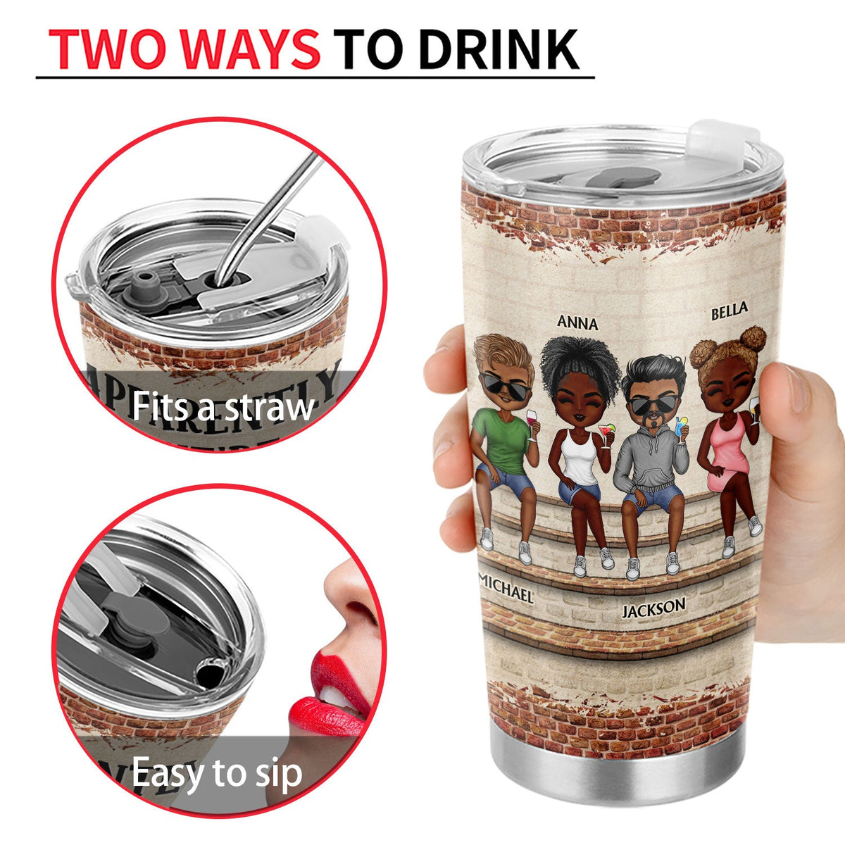 We're Not Sugar And Spice And Everything Nice We're Sage And Hood Best Friends Dark - Bestie BFF Gift - Personalized Custom Tumbler