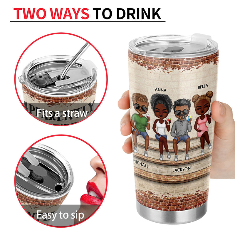 We're Not Sugar And Spice And Everything Nice We're Sage And Hood Best Friends Dark - Bestie BFF Gift - Personalized Custom Tumbler