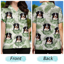 Custom Photo Funny Family Pet Face Tropical Leaf - Gift For Men, Dog And Cat Lovers - Personalized Custom Hawaiian Shirt