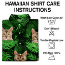 Custom Photo Funny Family Pet Face Tropical Leaf - Gift For Men, Dog And Cat Lovers - Personalized Custom Hawaiian Shirt