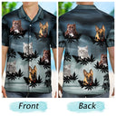 Custom Photo Funny Family Pet Face Color Sunset - Gift For Men, Dog And Cat Lovers - Personalized Custom Hawaiian Shirt