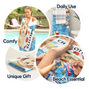 Chibi Traveling Beach Poolside Swimming Picnic Surfing Vacation - Birthday, Funny Gift For Her, Him, Besties, Family - Personalized Custom Beach Towel