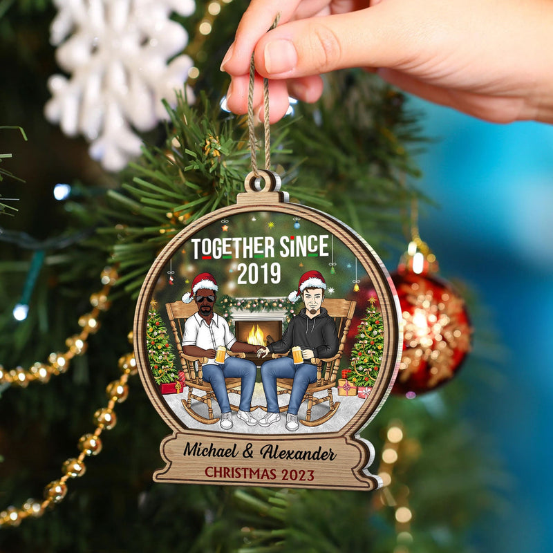 Together Since - Christmas Gift For Couples - Personalized 2-Layered Mix Ornament