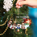 Nos petits-enfants - Cadeau de Noël pour la famille, grand-mère, grand-père, grands-parents - Ornement médaillon acrylique personnalisé