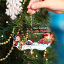 Joyeux Noël ! Cadeau de Noël pour la famille et les parents ! Décoration en acrylique avec médaillon personnalisé.