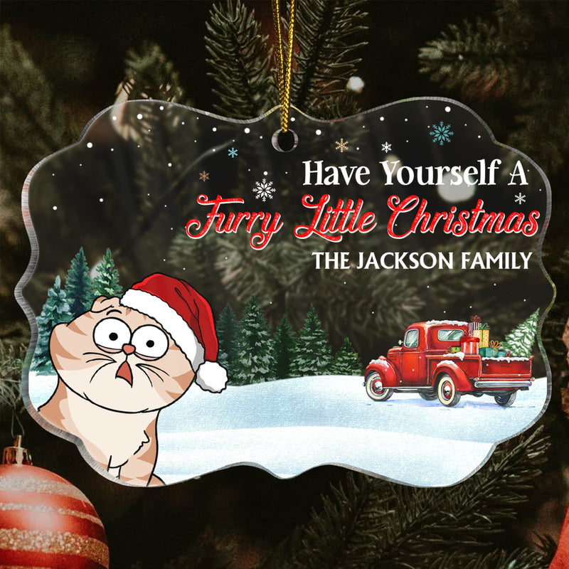 Have Yourself A Furry Little Christmas - Christmas Gift For Dog, Cat, Pet Lovers - Personalized Medallion Acrylic Ornament