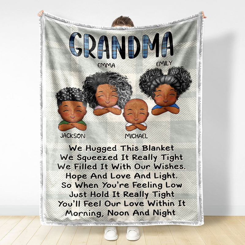 We Filled It With Our Wishes - Loving Gifts For Grandma, Grandmother, Mom - Personalized Fleece Blanket