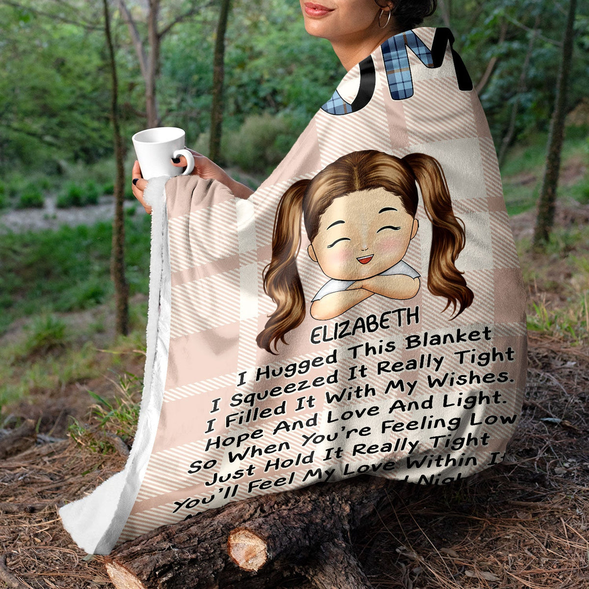 We Filled It With Our Wishes - Loving Gifts For Grandma, Grandmother, Mom - Personalized Fleece Blanket