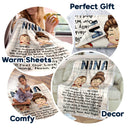 We Filled It With Our Wishes - Loving Gifts For Grandma, Grandmother, Mom - Personalized Fleece Blanket