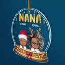 Grand-mère, Nana, Gigi, petits-enfants - Cadeau de Noël affectueux pour grand-mère, grands-parents - Ornement acrylique personnalisé en forme personnalisée