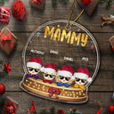 Grand-mère, Nana, Gigi, petits-enfants - Cadeau de Noël affectueux pour grand-mère, grands-parents - Ornement acrylique personnalisé en forme personnalisée
