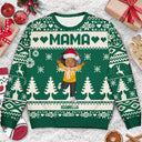 Nana Papa Daddy Mommy Grandkids - Christmas Gift For Grandparents, Parents- Personalized Unisex Ugly Sweater