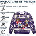 Nana Papa Daddy Mommy Grandkids - Christmas Gift For Grandparents, Parents- Personalized Unisex Ugly Sweater