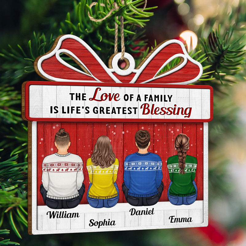 The Greatest Gift Our Parents - Christmas Gift For Siblings, Parents, Family - Personalized Custom Shaped Wooden Ornament