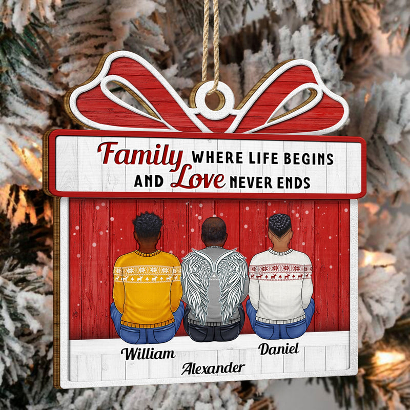 The Greatest Gift Our Parents - Christmas Gift For Siblings, Parents, Family - Personalized Custom Shaped Wooden Ornament