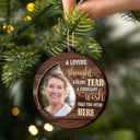 Custom Photo A Loving Thought A Silent Tear - Christmas, Memorial Gift For Family, Friends - Personalized 2-Layered Wooden Ornament