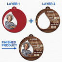 Custom Photo A Loving Thought A Silent Tear - Christmas, Memorial Gift For Family, Friends - Personalized 2-Layered Wooden Ornament