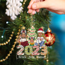 Gâteau familial 2023, sapins à biscuits – Cadeau de Noël pour parents, enfants et bébés – Décoration acrylique découpée personnalisée