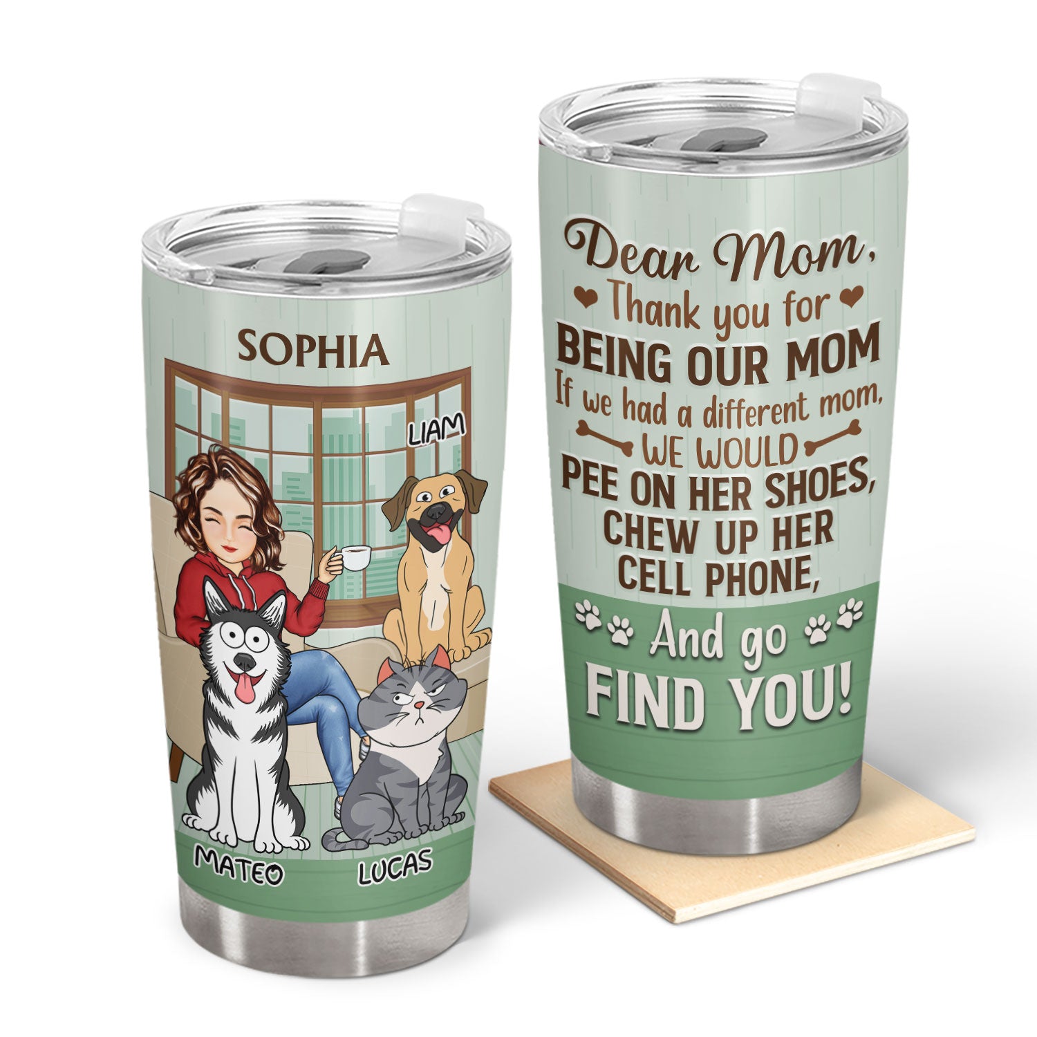 Thank You Best Dog Cat Mom Ever - Birthday, Loving Gift For Pet Lovers - Personalized Tumbler