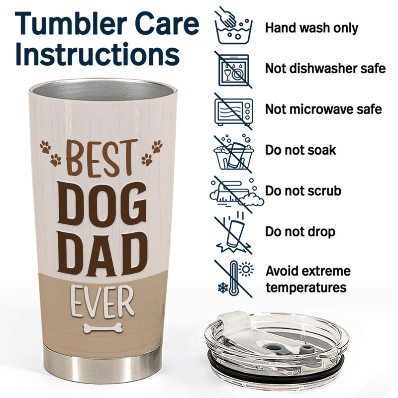 Thank You Best Dog Cat Dad Ever - Birthday, Loving Gift For Pet Lovers - Personalized Tumbler