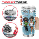 Bestie Don't Let You Do Stupid Things Alone - Birthday Gift For Friend, Sibling, Colleague - Personalized Tumbler