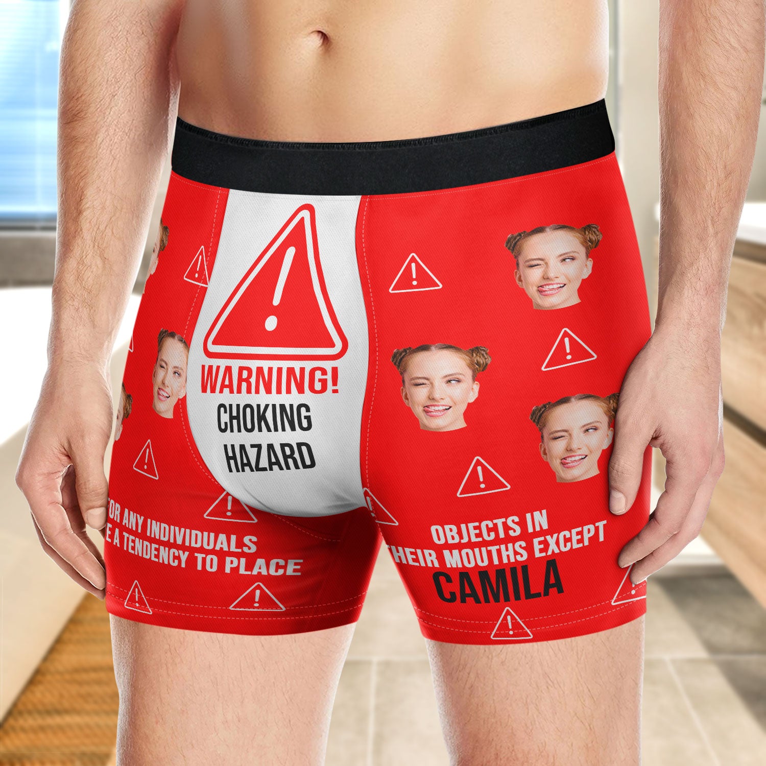 Choking Hazard Boxer Briefs For Him | Dirty Valentine's Day Gift for Him |  Wedding Gift | Bachelorette Party Gift | Customized Boxers